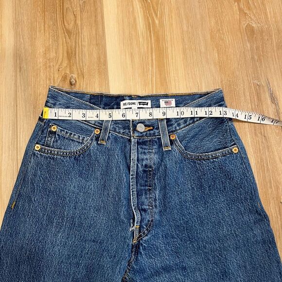 LEVI Re/Done Stove Pipe Cropped Jeans Size 24 - Picture 14 of 16